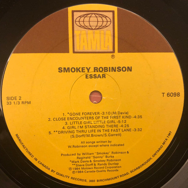 Smokey Robinson : Essar (LP, Album)