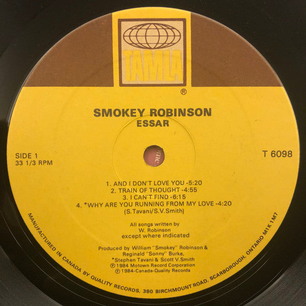 Smokey Robinson : Essar (LP, Album)