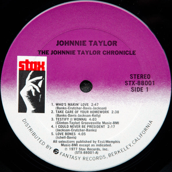 Johnnie Taylor : Chronicle - The Twenty Greatest Hits (2xLP, Comp, Pit)