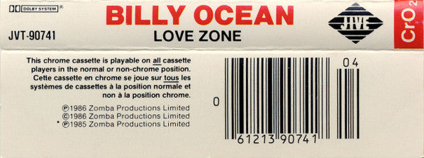 Billy Ocean : Love Zone (Cass, Album, Dol)