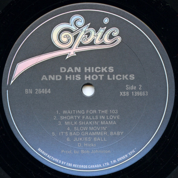 Dan Hicks And His Hot Licks : Original Recordings (LP, Album, RE)