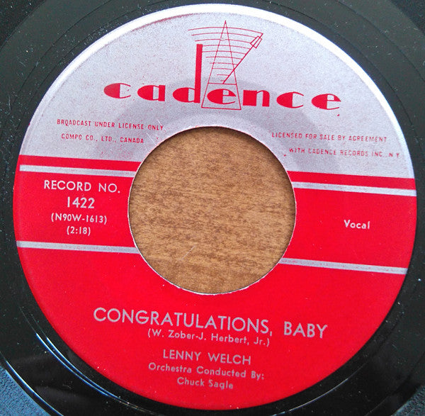 Lenny Welch : Ebb Tide (7", Single)
