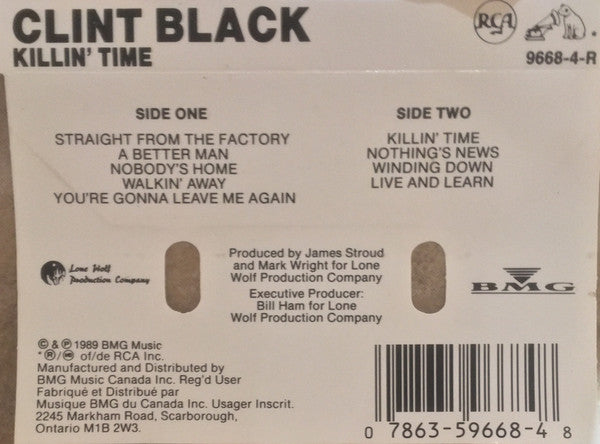 Clint Black : Killin' Time (Cass, Album)