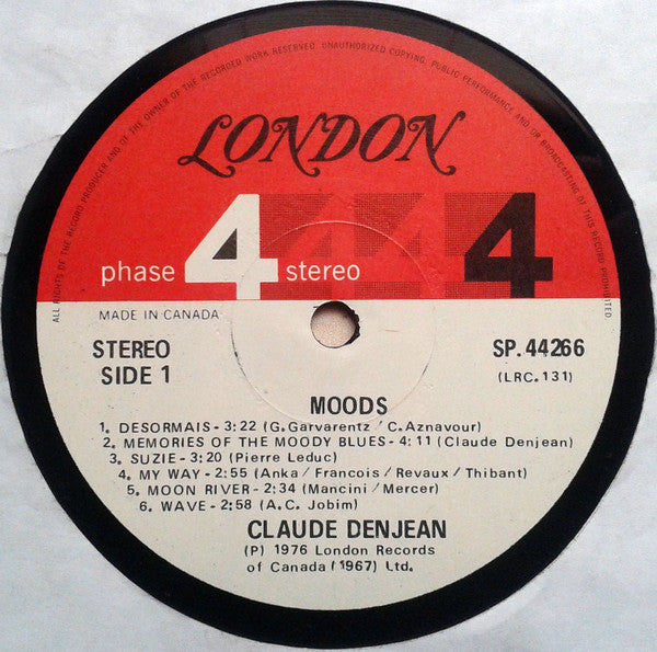 Claude Denjean : Moods (LP, Album)