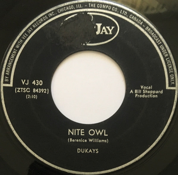 The Dukays : Festival Of Love / Nite Owl (7")
