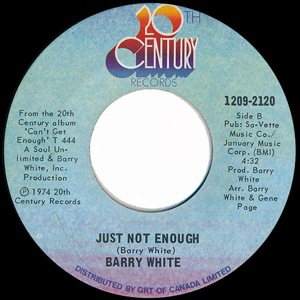 Barry White : Can't Get Enough Of Your Love, Babe (7", Single)