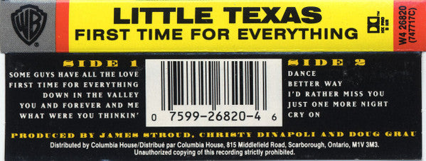 Little Texas : First Time For Everything (Cass, Album, Club, Dol)
