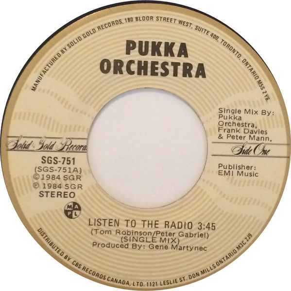 Pukka Orchestra : Listen To The Radio (7", Single)