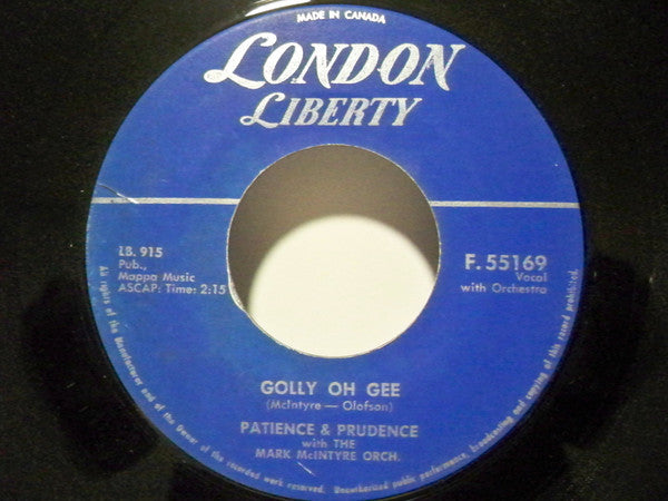 Patience & Prudence : Tom Thumb's Tune / Golly Oh Gee (7", Single)