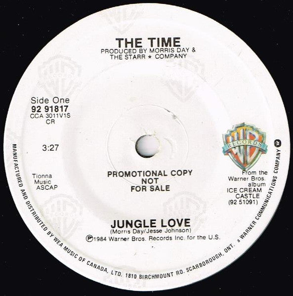 The Time : Jungle Love (7", Single, Promo)