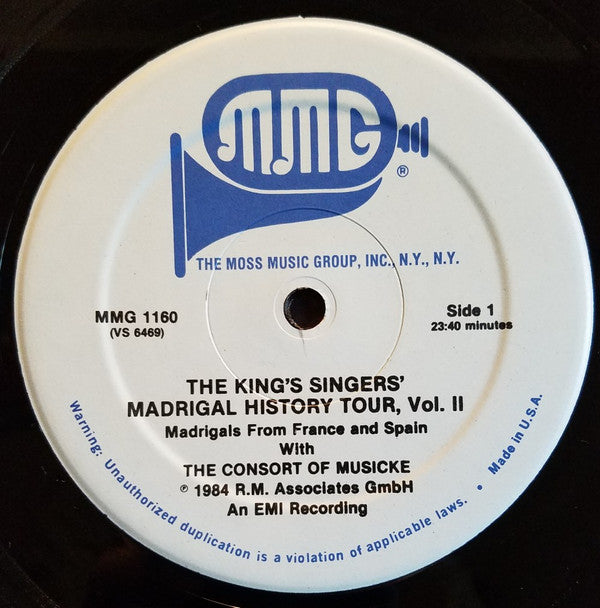 The King's Singers, The Consort Of Musicke, Anthony Rooley : Madrigal History Tour Volume 2 (LP, Album)