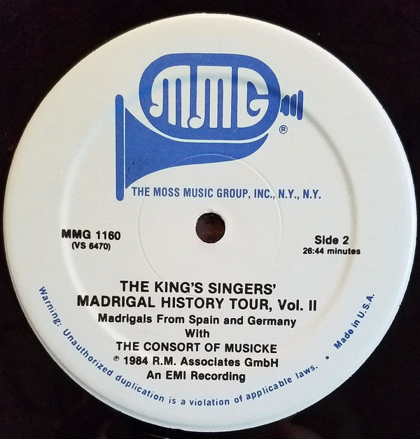 The King's Singers, The Consort Of Musicke, Anthony Rooley : Madrigal History Tour Volume 2 (LP, Album)