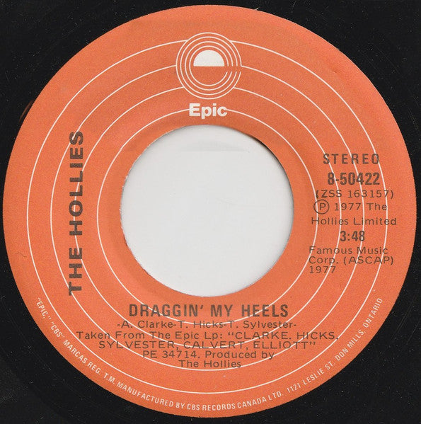 The Hollies : Draggin' My Heels (7", Single)