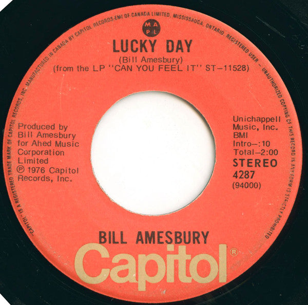 Bill Amesbury : I Remember (7", Single)