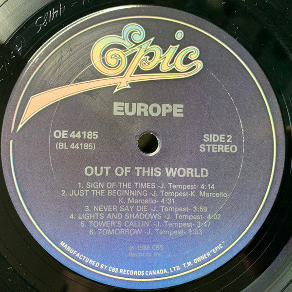 Europe (2) : Out Of This World (LP, Album)
