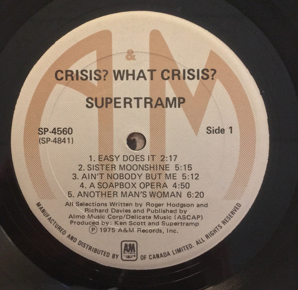 Supertramp : Crisis? What Crisis? (LP, Album)