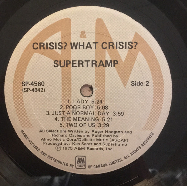 Supertramp : Crisis? What Crisis? (LP, Album)