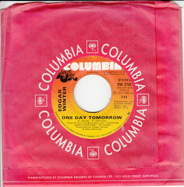 Edgar Winter : One Day Tomorrow (7")