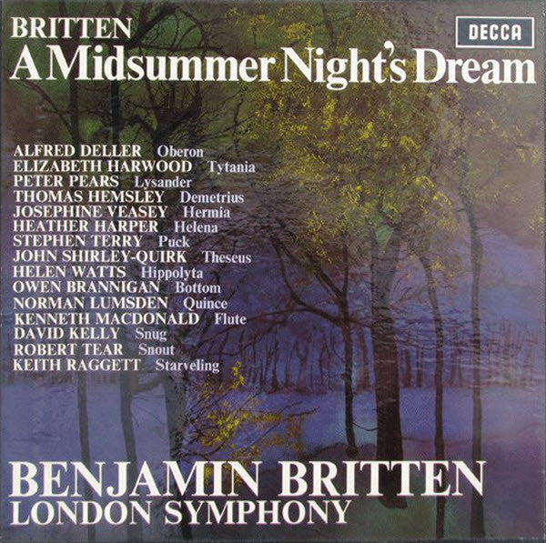 Benjamin Britten, London Symphony Orchestra : A Midsummer Night's Dream (3xLP, RE + Box)