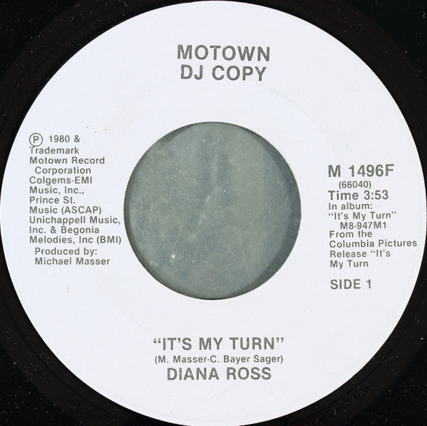 Diana Ross : It's My Turn (7", Promo)