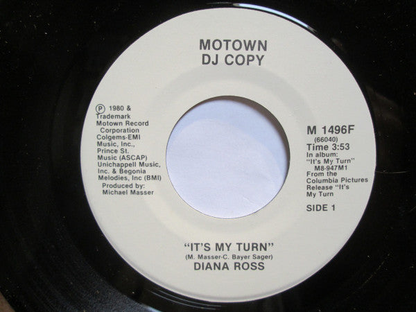 Diana Ross : It's My Turn (7", Promo)