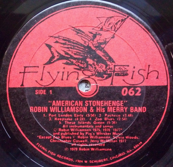 Robin Williamson & His Merry Band : American Stonehenge (LP, Album, All)
