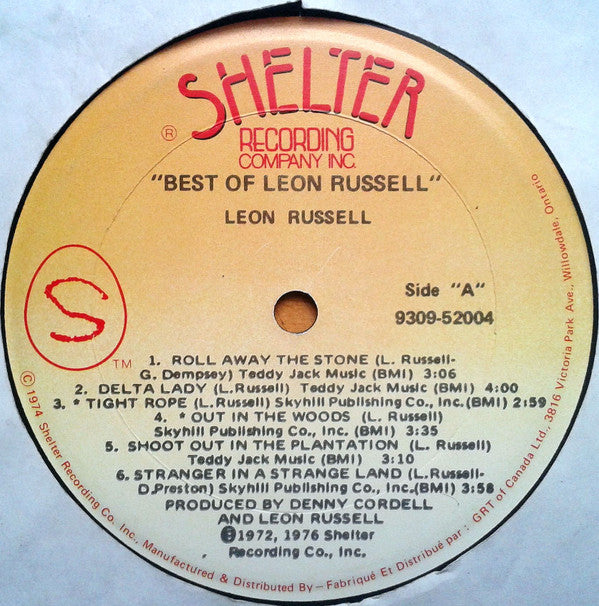 Leon Russell : Best Of Leon (LP, Comp)