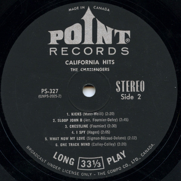 The Challengers : California Hits (LP)