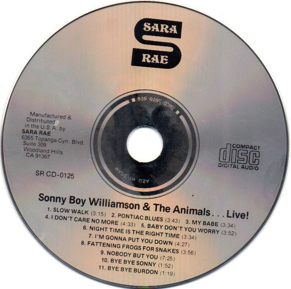 Sonny Boy Williamson (2) : & The Yardbirds With Eric Clapton, & The Animals Live! With Eric Burdon (CD, Comp)
