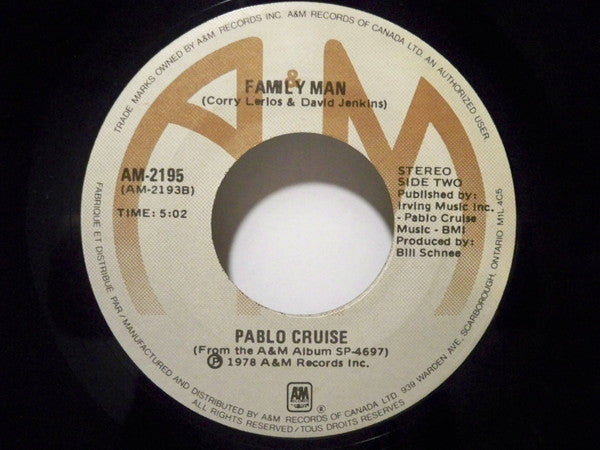 Pablo Cruise : I Want You Tonight / Family Man (7", Single)