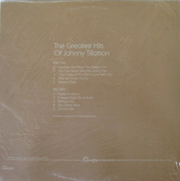 Johnny Tillotson : Greatest Hits (LP, Comp)