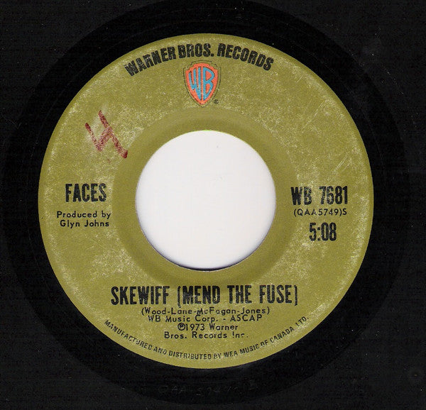 Faces (3) : Cindy Incidentally (7", Single)