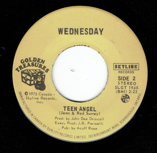 Wednesday (3) : Last Kiss / Teen Angel (7")