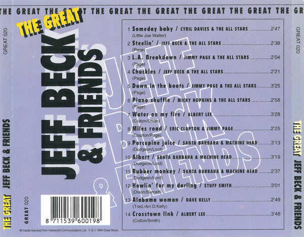 Various : The Great Jeff Beck & Friends (CD, Comp)