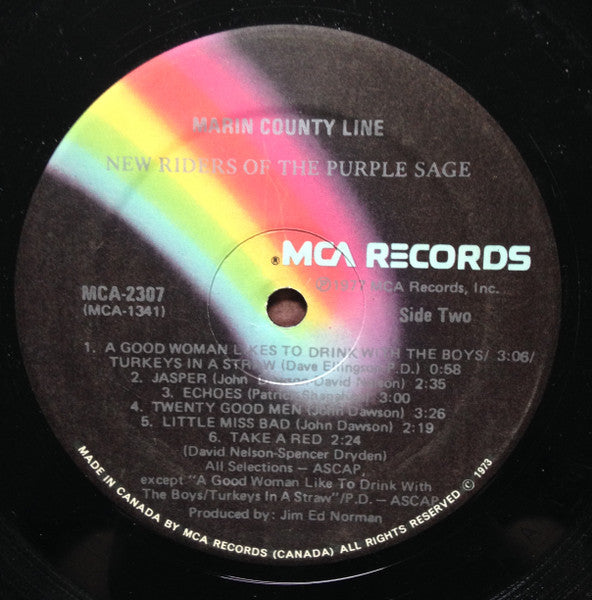 New Riders Of The Purple Sage : Marin County Line (LP, Album)