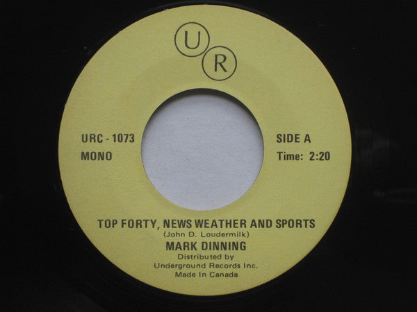 Mark Dinning : Top Forty, News Weather And Sports / All Of This For Sally (7", Mono, RE)