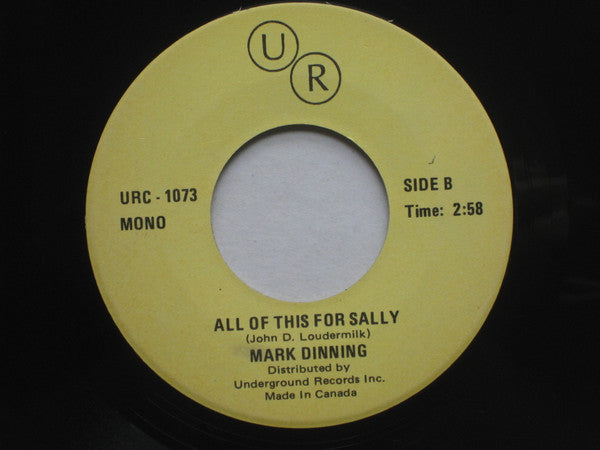 Mark Dinning : Top Forty, News Weather And Sports / All Of This For Sally (7", Mono, RE)