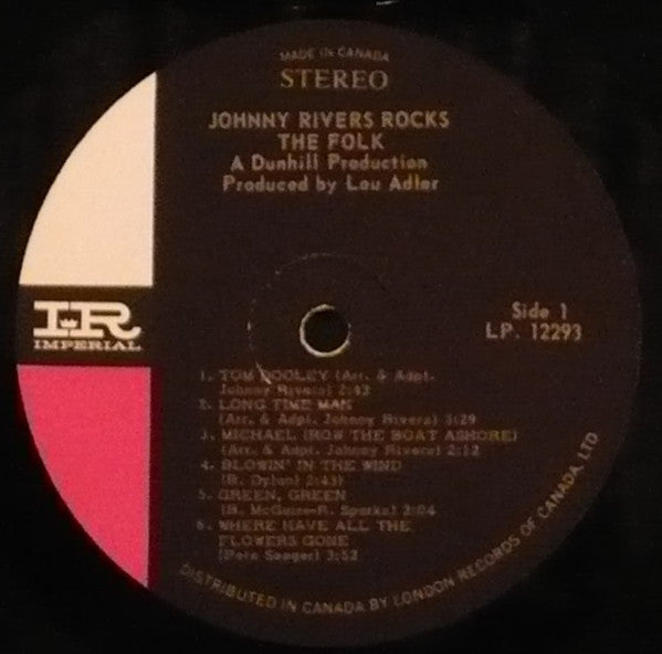 Johnny Rivers : Johnny Rivers Rocks The Folk (LP, Album)