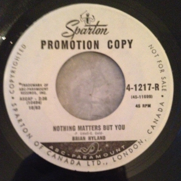 Brian Hyland : Let Us Make Our Own Mistakes (7", Single, Promo)