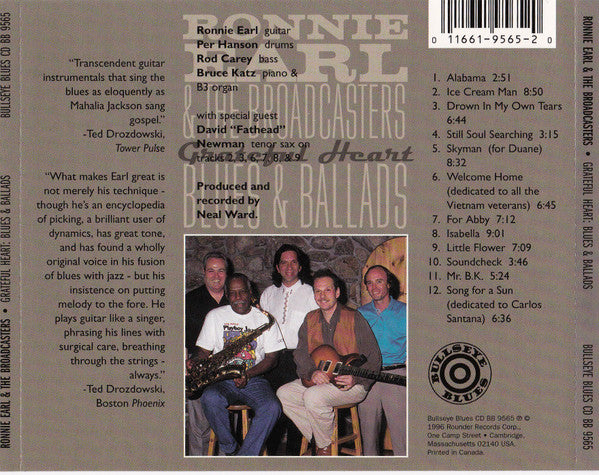Ronnie Earl & The Broadcasters* Featuring Per Hanson, Rod Carey And Bruce Katz : Grateful Heart - Blues & Ballads (CD, Album)
