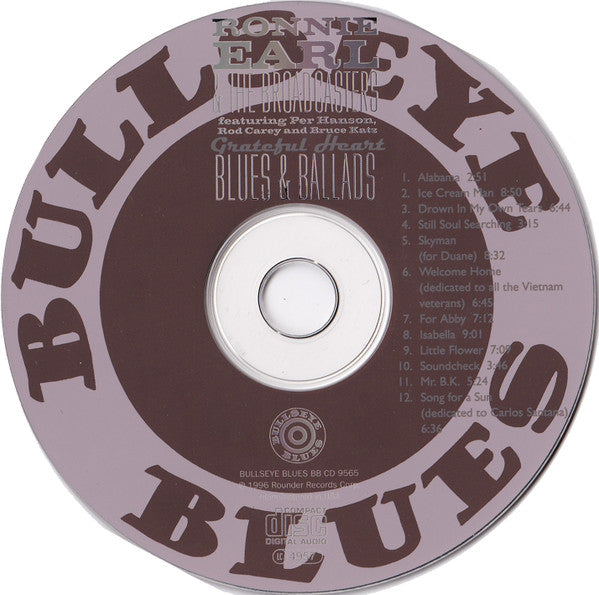 Ronnie Earl & The Broadcasters* Featuring Per Hanson, Rod Carey And Bruce Katz : Grateful Heart - Blues & Ballads (CD, Album)