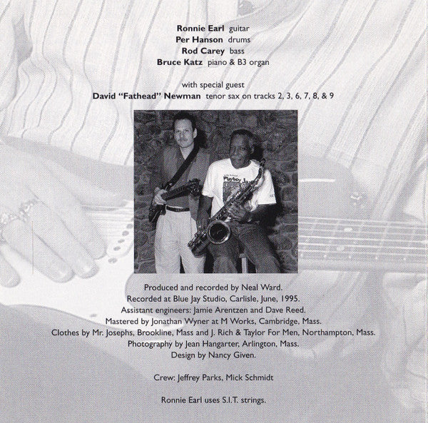 Ronnie Earl & The Broadcasters* Featuring Per Hanson, Rod Carey And Bruce Katz : Grateful Heart - Blues & Ballads (CD, Album)