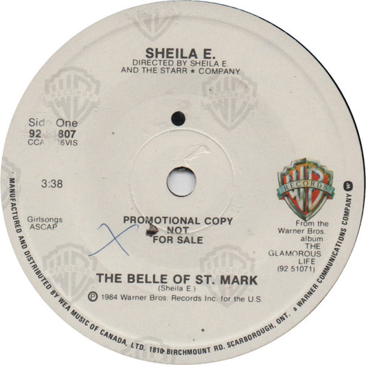 Sheila E. : The Belle Of St. Mark (7", Promo)