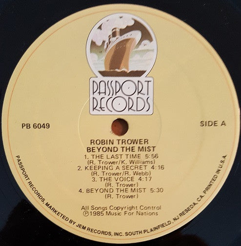 Robin Trower : Beyond The Mist (LP, Album, Hub)