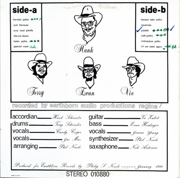 Naughty Q Featuring Hank Schissler : Saskatchewan Good Old Time (LP, Album)