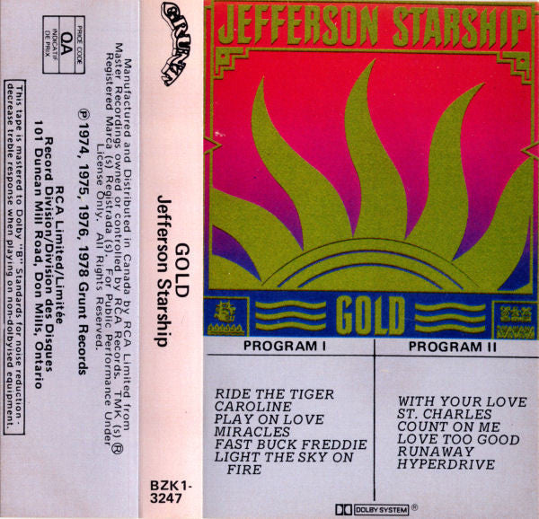 Jefferson Starship : Gold (Cass, Comp, RE, Dol)