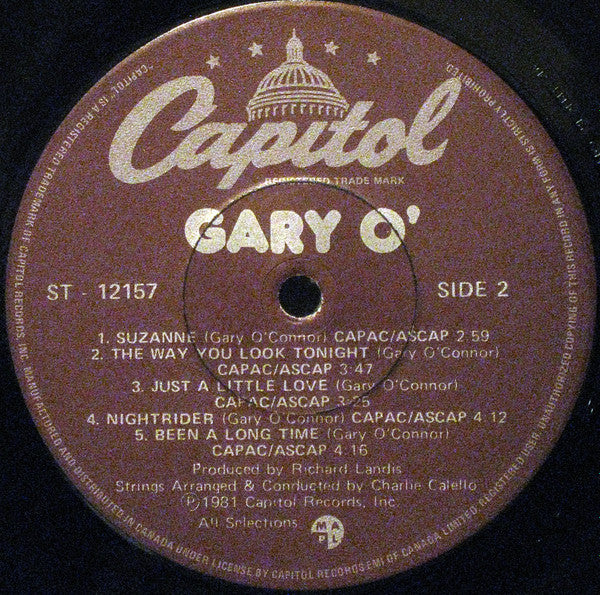Gary O'Connor : Gary O' (LP, Album)