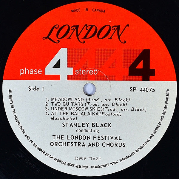Stanley Black Conducting The London Festival Orchestra And London Festival Chorus : Russia (LP, Album, Gat)