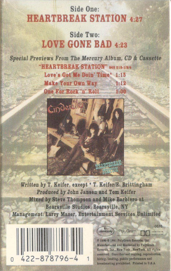 Cinderella (3) : Heartbreak Station (Cass, Single)