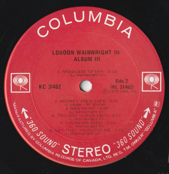 Loudon Wainwright III : Album III (LP, Album)